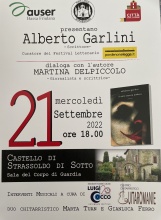 21 settembre ore 18.00 a Strassoldo presentazione del libro "Il sole senza ombra" di Alberto Garlini. Dialoga con l'autore Martina Del Piccolo. 