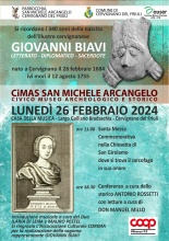 26 febbraio 2024 - Giovanni Biavi. 340 anni dalla nascita